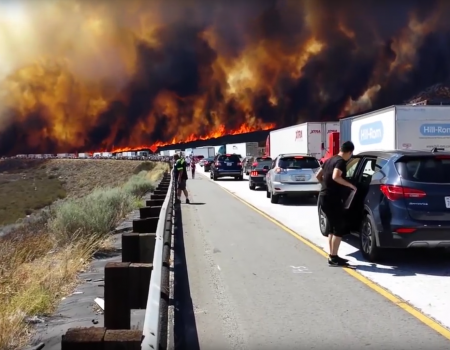 Virales Video „Buschfeuer zwischen Los Angeles und Victorville“