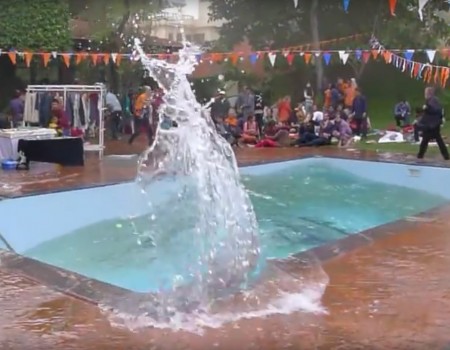 Virales Video „Poolparty während des Erdbebens in Nepal 2015“