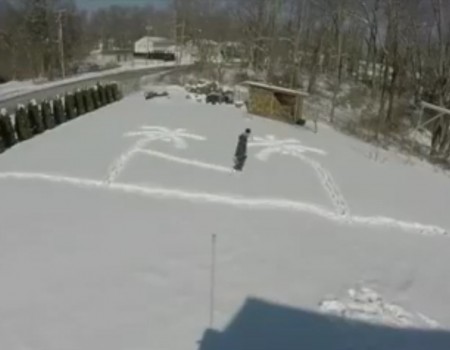 Virales Video „Kunst mit Schnee – der Schneekünstler“