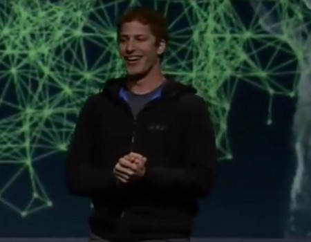 Virales Video „Andy Samberg hält die Keynote bei der F8 als Mark Zuckerberg“