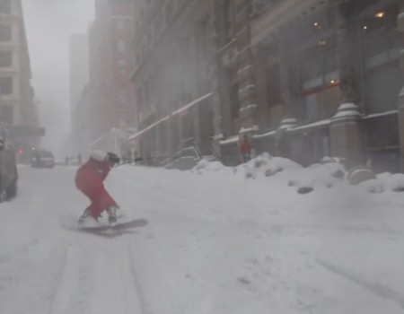 Virales Video „Snowboarden während dem Blizzard in New York“ erreicht mehr als 18,2 Millionen Klicks