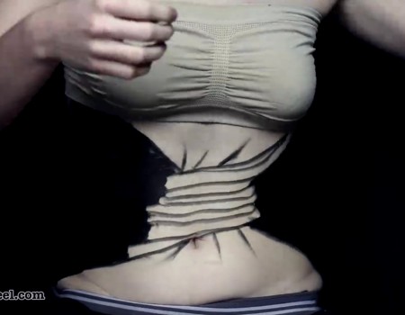 Virales Video „Dünn mit Bodypainting“