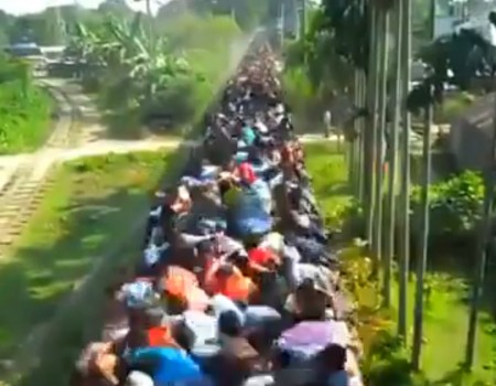 Virales Video „Überfüllter Zug“