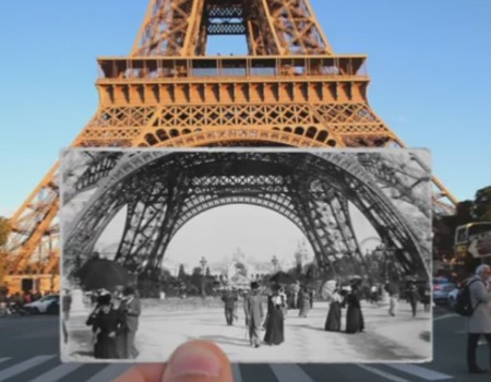 Virales Video „Historische Fotos kombinieren“