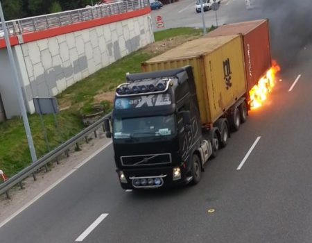 Virales Video „Brennender LKW auf polnischer Autobahn“