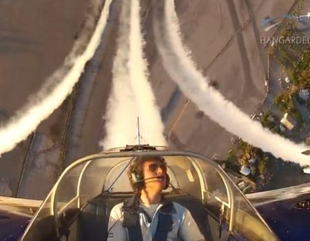 Virales Video „Einzigartige Aussichten eines Air-Akrobatik-Flugs während einer Show in San Juan City, Argentina“